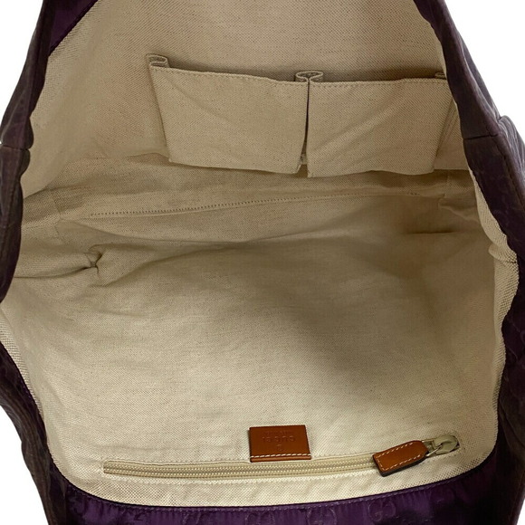 Gucci GG patterned tote bag shoulder laptops Purple - Picture 9 of 11